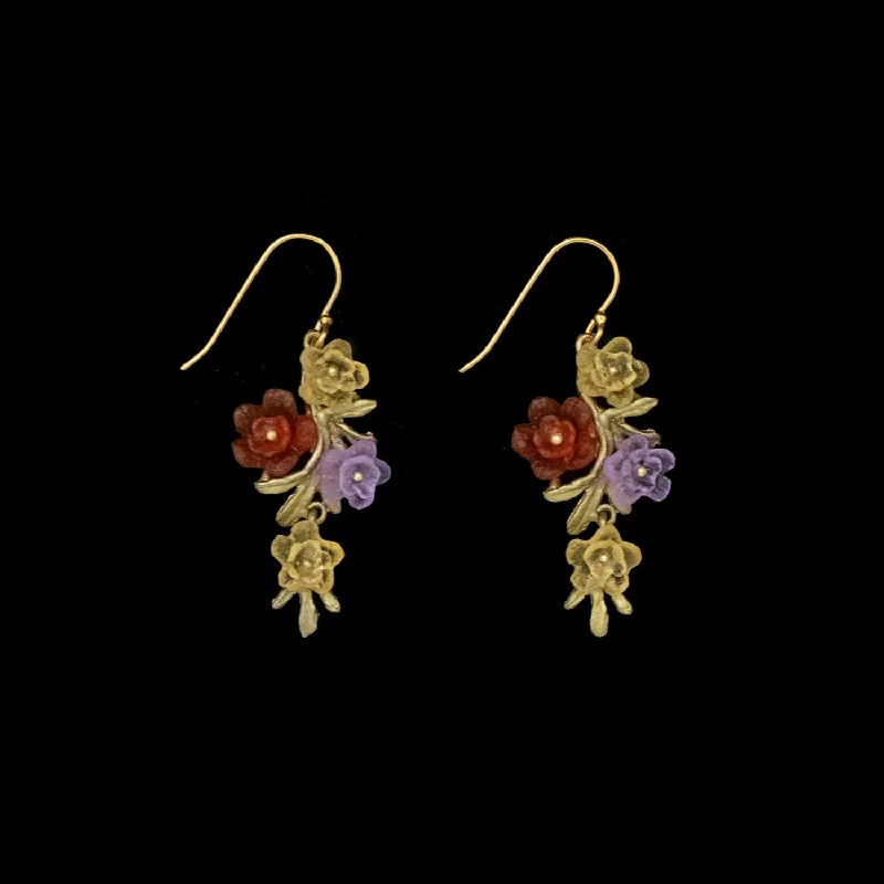 Earrings Material Choices-Mums Earrings - Wire