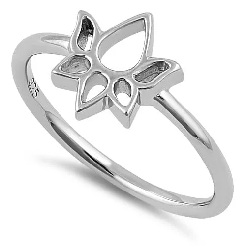 Rings Load Tips-Sterling Silver Lotus Ring