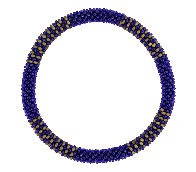 Bracelets Brand Reviews-Men's Roll-On® Bracelet <br> Gold and Navy