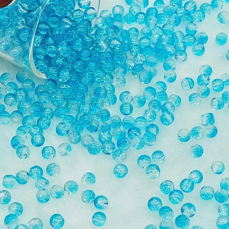 B77# [6mm Glass Chipping Beads] Light Blue