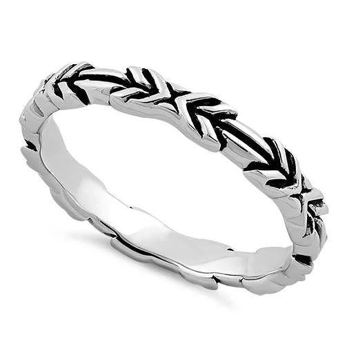 Rings For Knuckle Style-Sterling Silver Arrows Ring