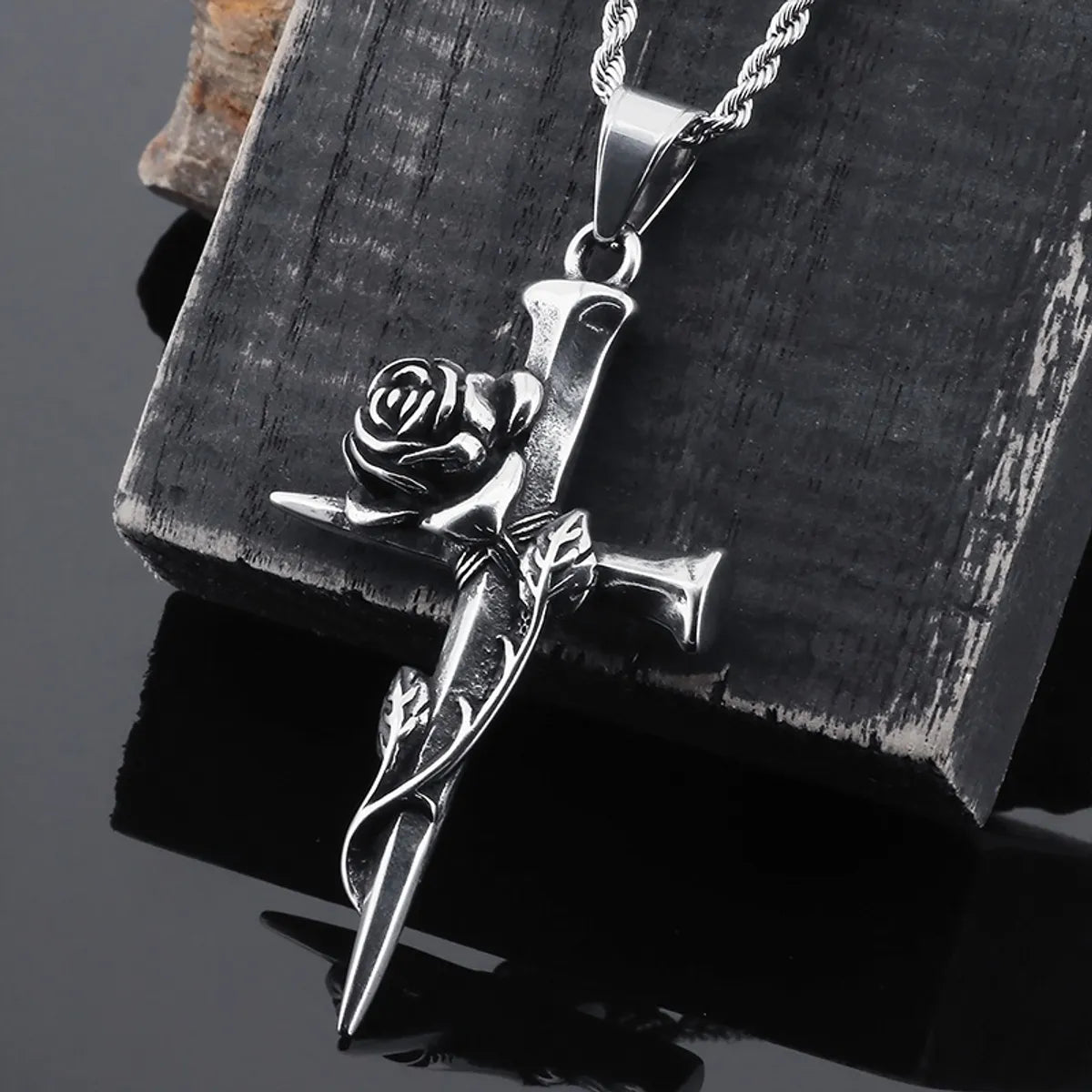 Necklaces For Party Vibes-Basic Cross Stainless Steel Polishing Unisex Charms