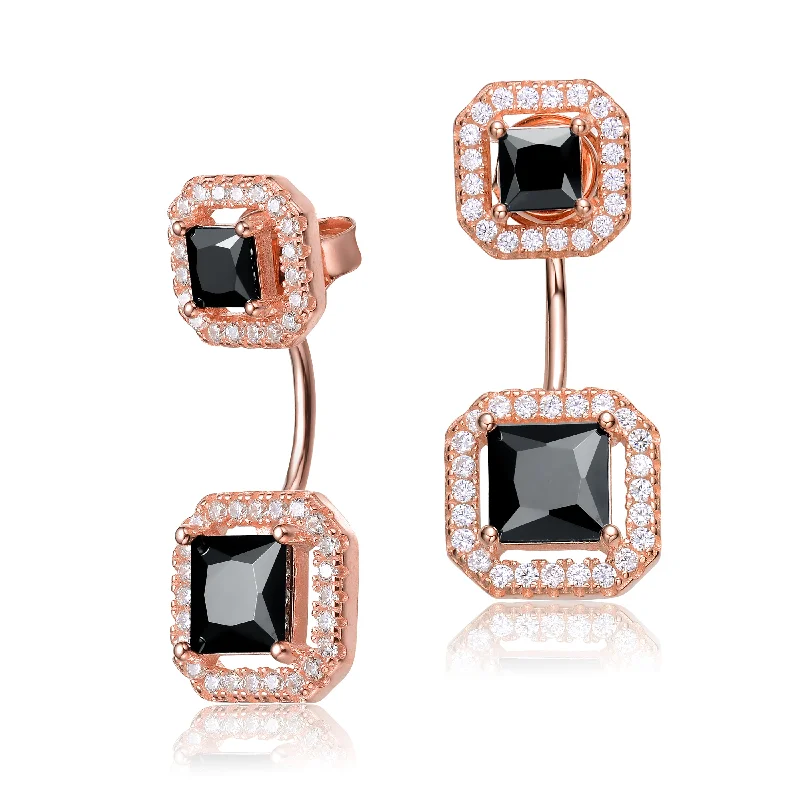 Earrings Glow Rating-Eloise Black Cubic Zirconia Earrings