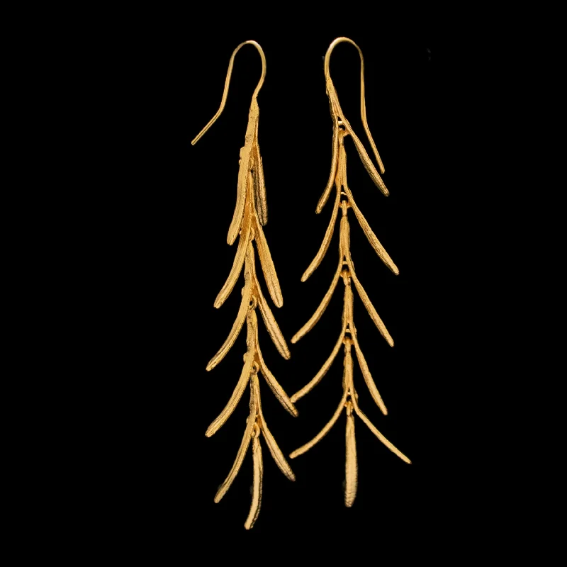 Earrings Feel Rating-Fine Rosemary Long Wire Earrings