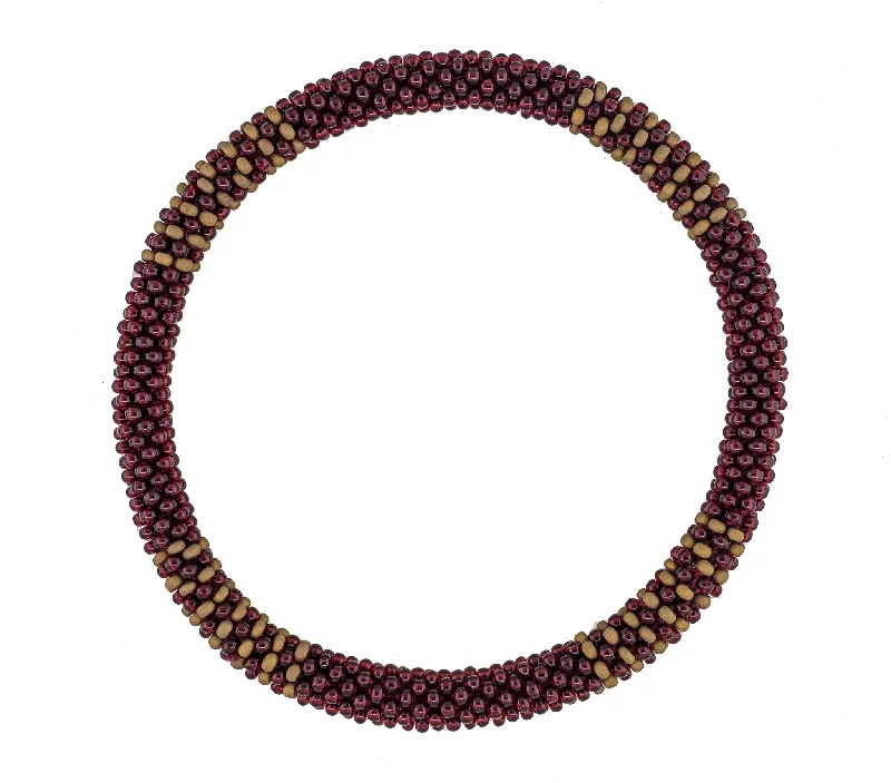 Bracelets For Hard Days-Men's Roll-On® Bracelet <br> Burgundy and Gold