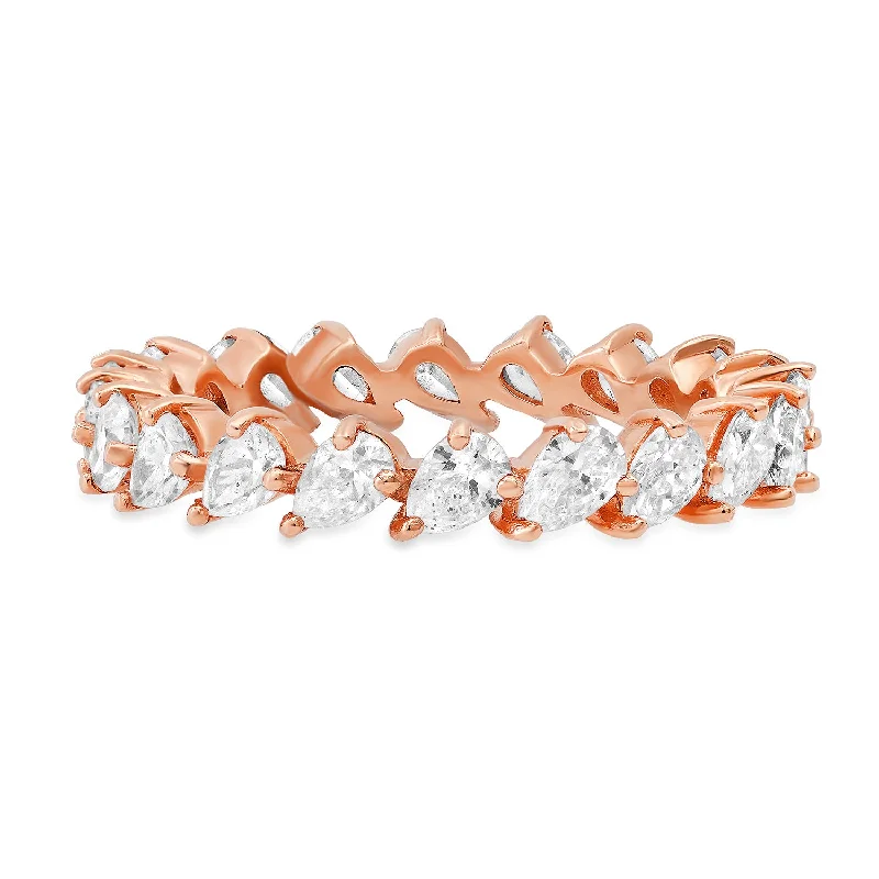 Rings Brand Reviews-Endless Pear Shape Diamond Eternity Band