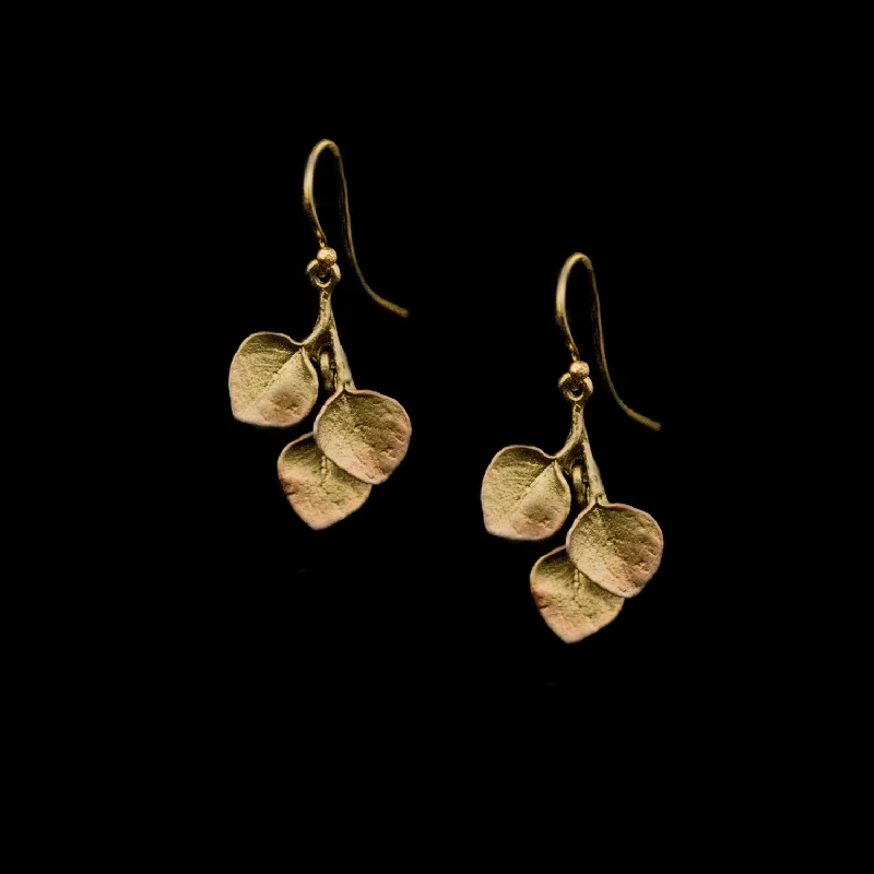 Earrings For Square Faces-Fine Survivor Tree Leaf Earrings