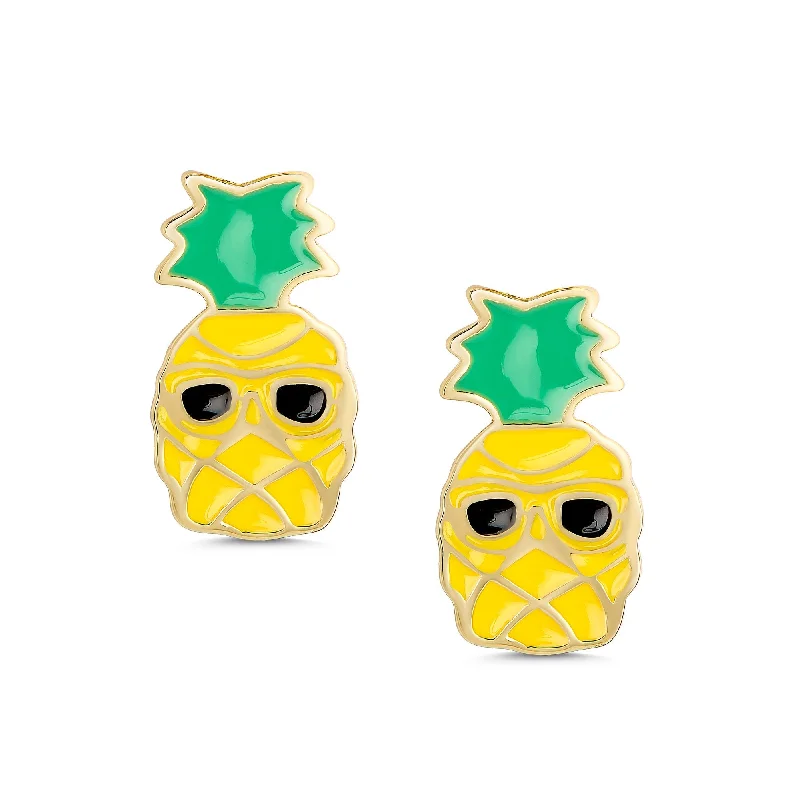 Earrings For Beach Fun-Sunny Pineapple Stud Earrings