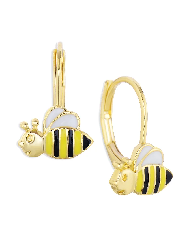 Earrings For Small Faces-Bumblebee Drop Earrings