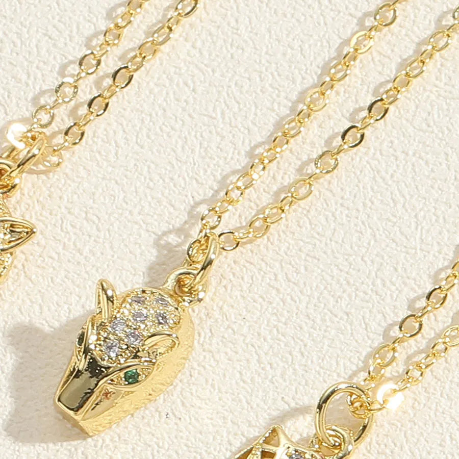 Three-Dimensional Leopard Necklace