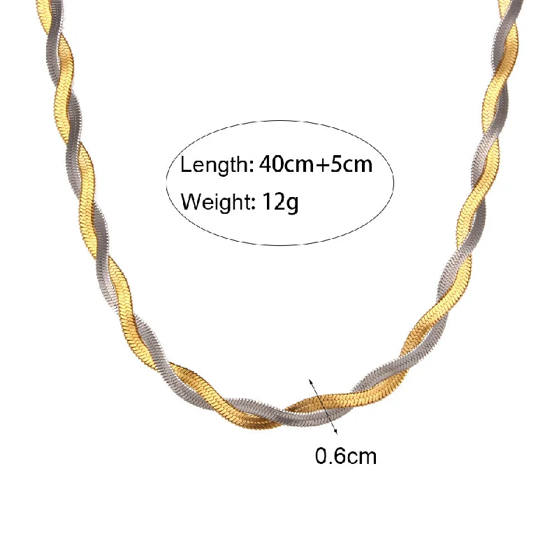 Necklace-Gold and Silver Two-Tone