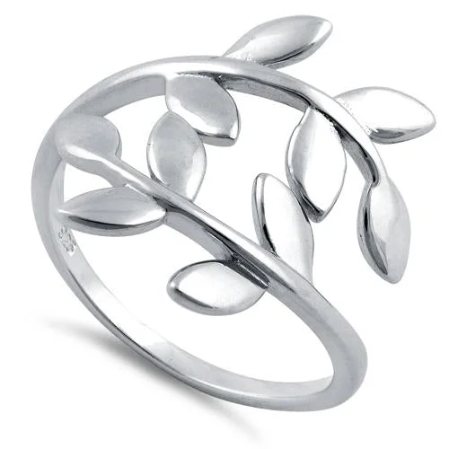 Rings Warranty Info-Sterling Silver Leaves Ring