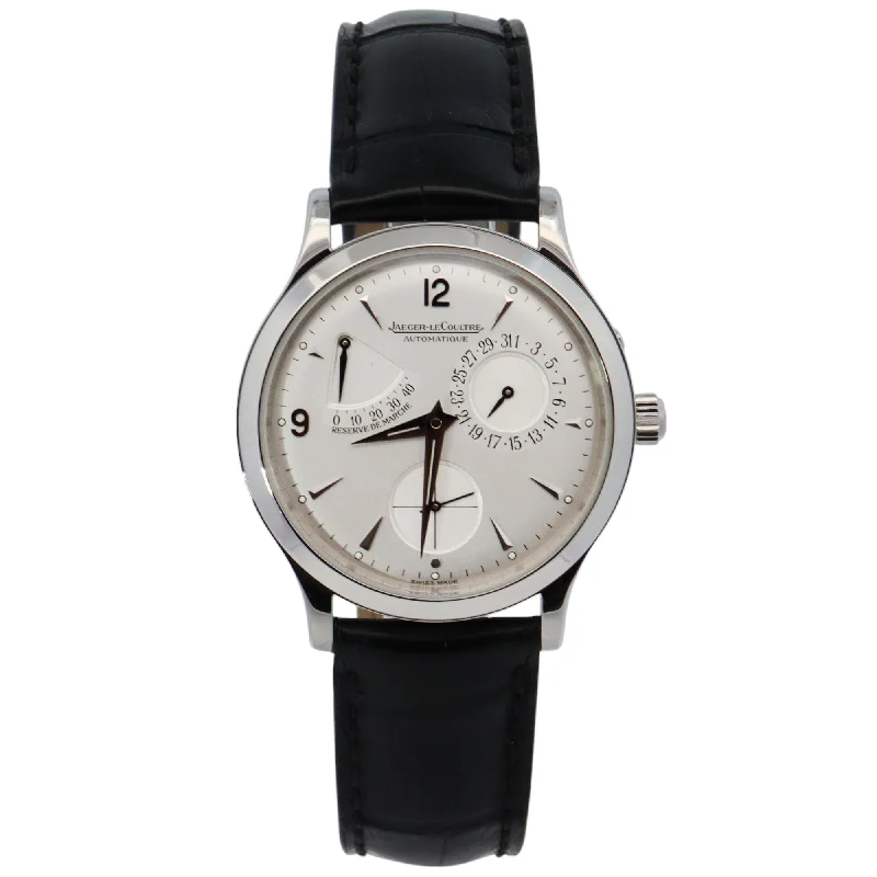 Watches For Special Occasions-Jaeger-LeCoultre Reserve 37mm Silver Dial Watch Ref# 140.8.93.S