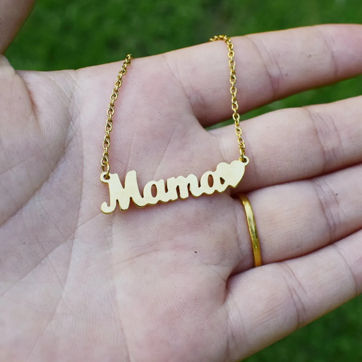 Necklaces For Spring Days-Mama Letter Alloy Titanium Steel Plating Mother's Day Women's Necklace