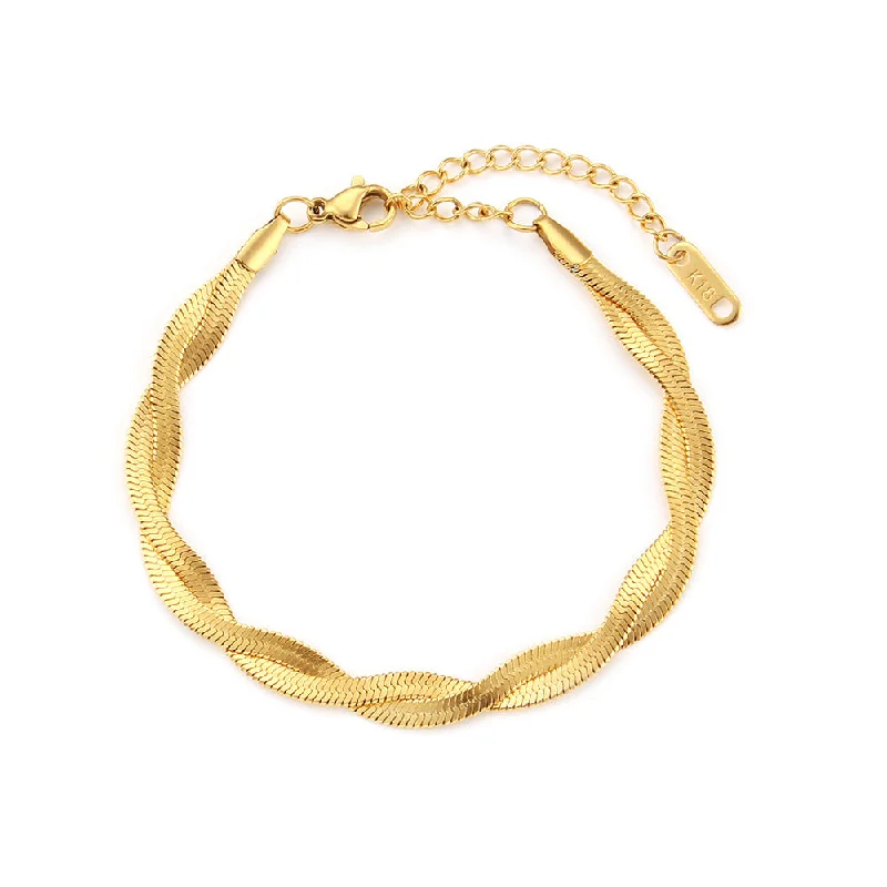 Two-Strand Woven Herringbone Bracelet