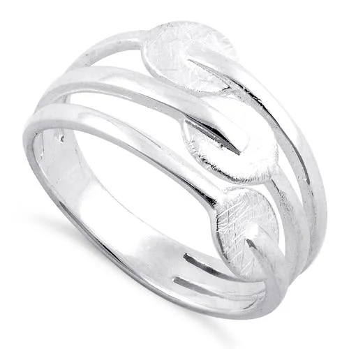 New Vibe Rings-Sterling Silver Abstract Circles Ring