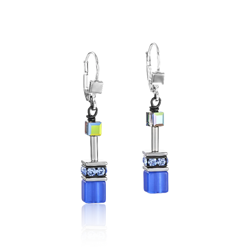 Earrings Balance Rating-GeoCUBE® Earrings cobalt blue