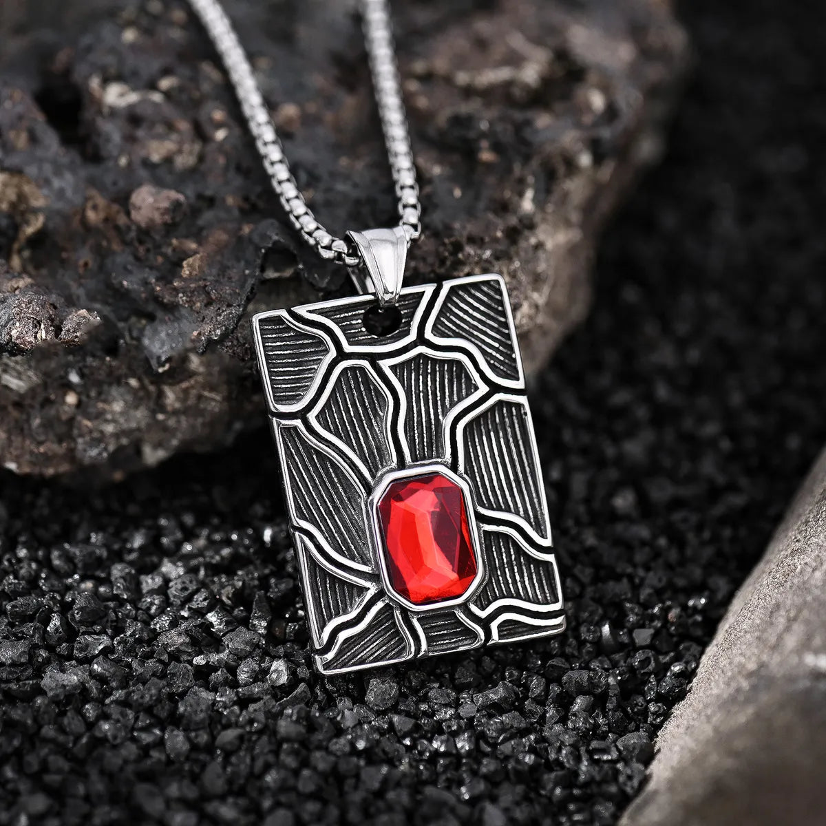 Necklaces For Teens-IG Style Vintage Style Punk Geometric Titanium Steel Unisex Pendant Necklace