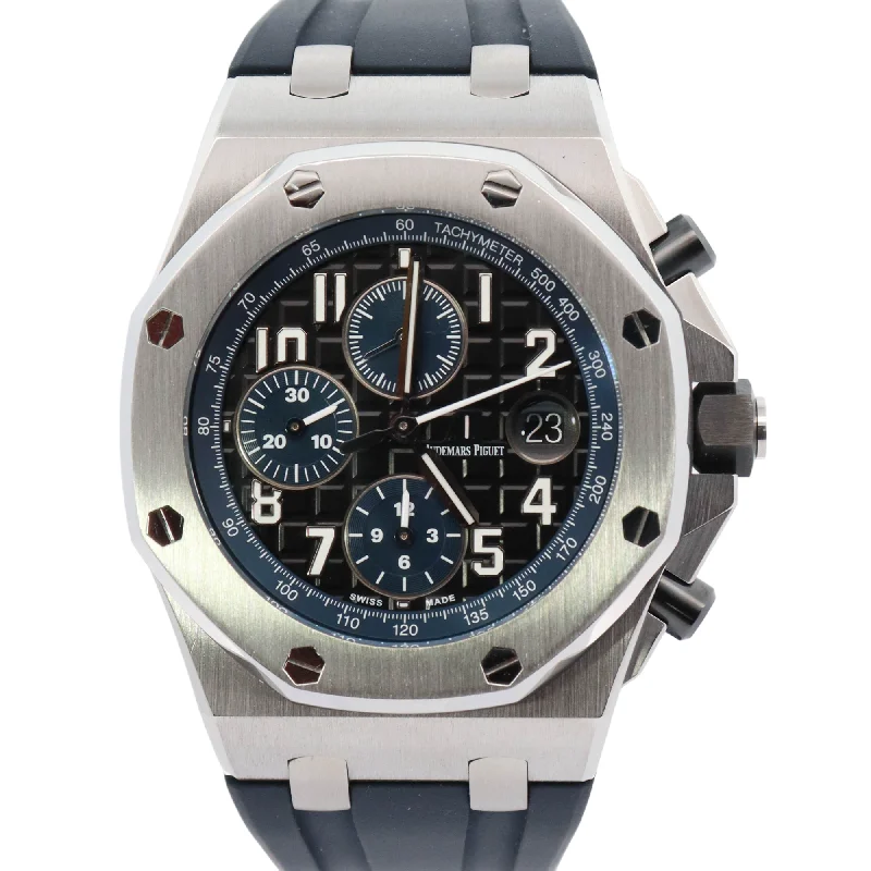 Watches For Seniors-Audemars Piguet Royal Oak 42mm Black Dial Watch Ref# 26470ST.OO.A028CR.01