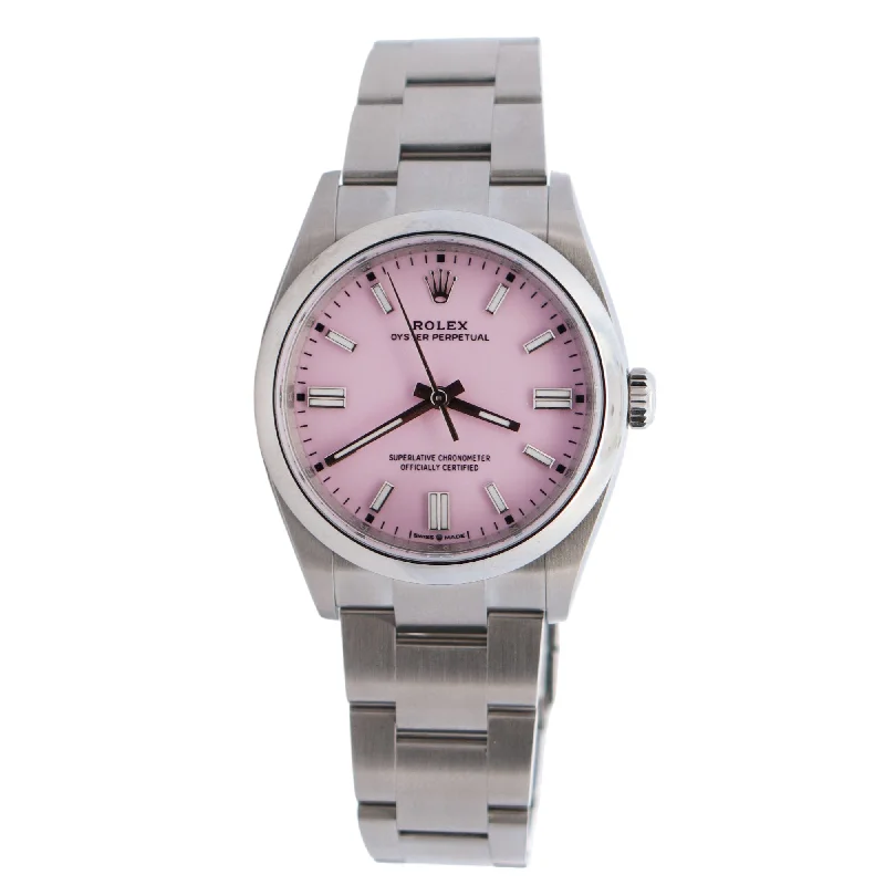 Best Wear Watches-Rolex Oyster Perpetual 36mm Pink Dial Watch Ref# 126000