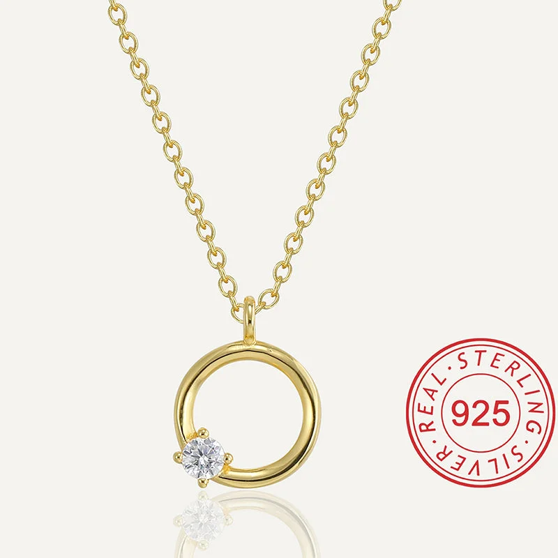 Diamond Circle Necklace