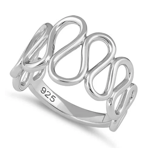 Rings For Formal Looks-Sterling Silver Wavy Ring