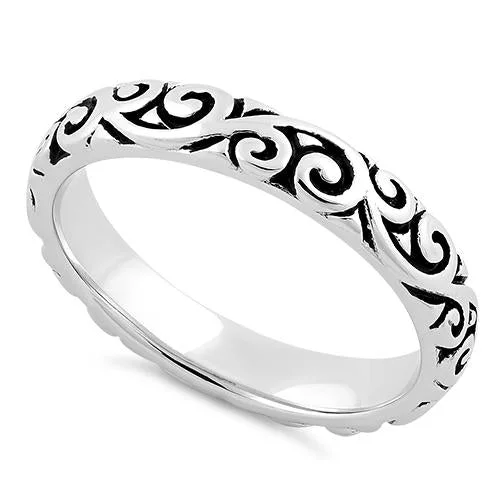 Rings For Jewelry Fans-Sterling Silver Filigree Ring