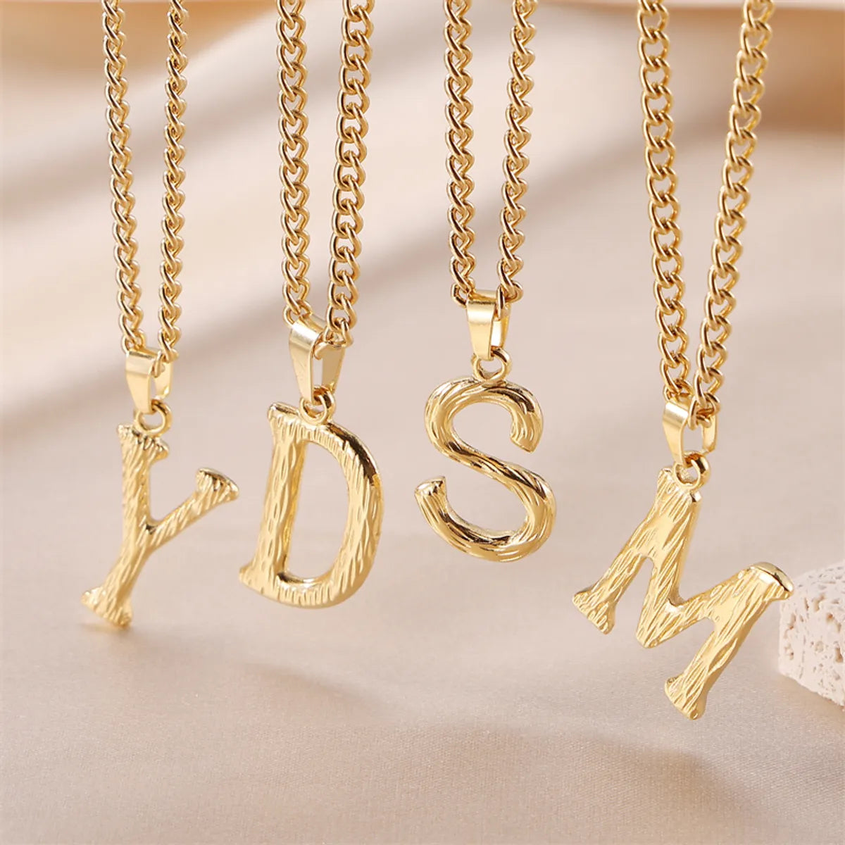 Necklaces For Vintage Vibes-Sweet Simple Style Artistic Letter Stainless Steel Plating 18k Gold Plated Pendant Necklace