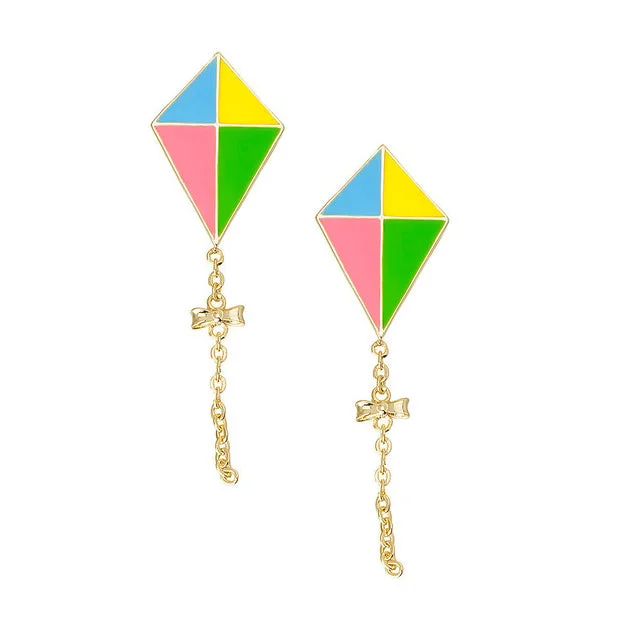 Earrings For Bold Fashion-Kite Stud Earrings