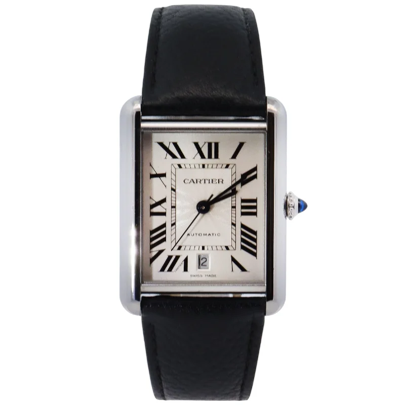 Watches For High Flair-Cartier Tank 31mm Silver Dial Watch Ref# WSTA0040