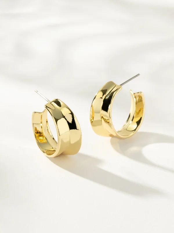 Earrings Dust Tips-Bold Balance Hoop Earrings