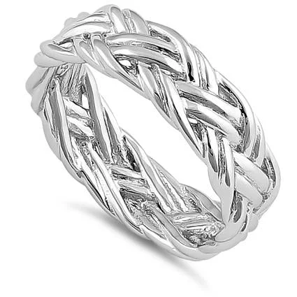 Best Shiny Rings-Sterling Silver Easy Woven Ring