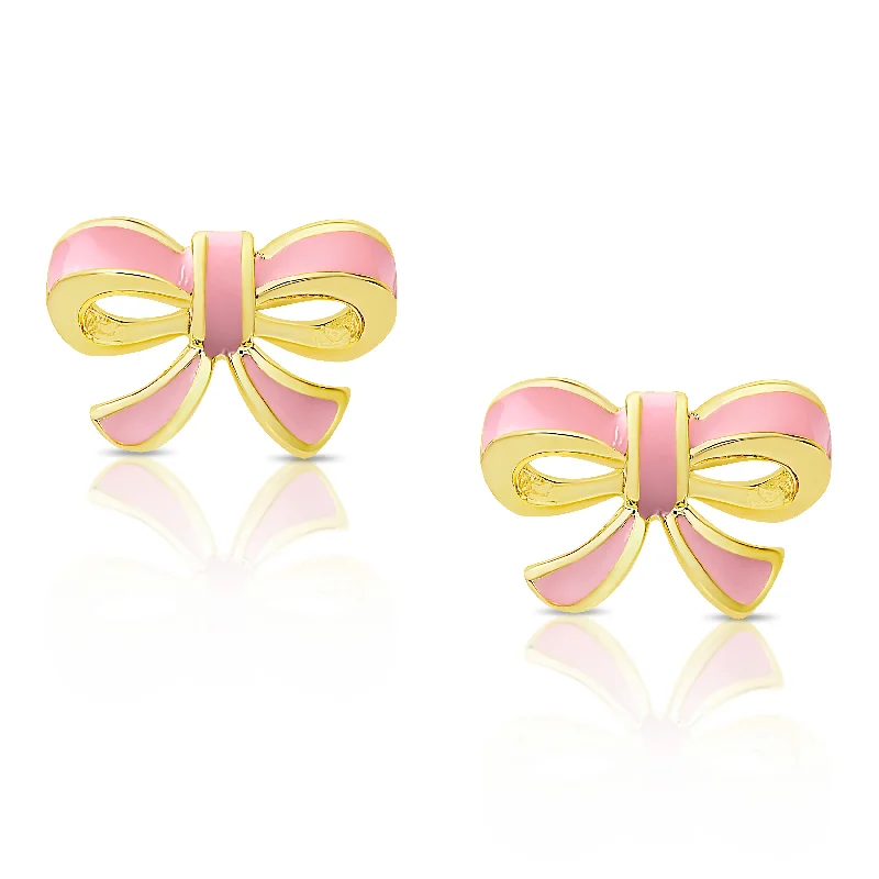 Earrings Shine Rating-Bow Stud Earrings