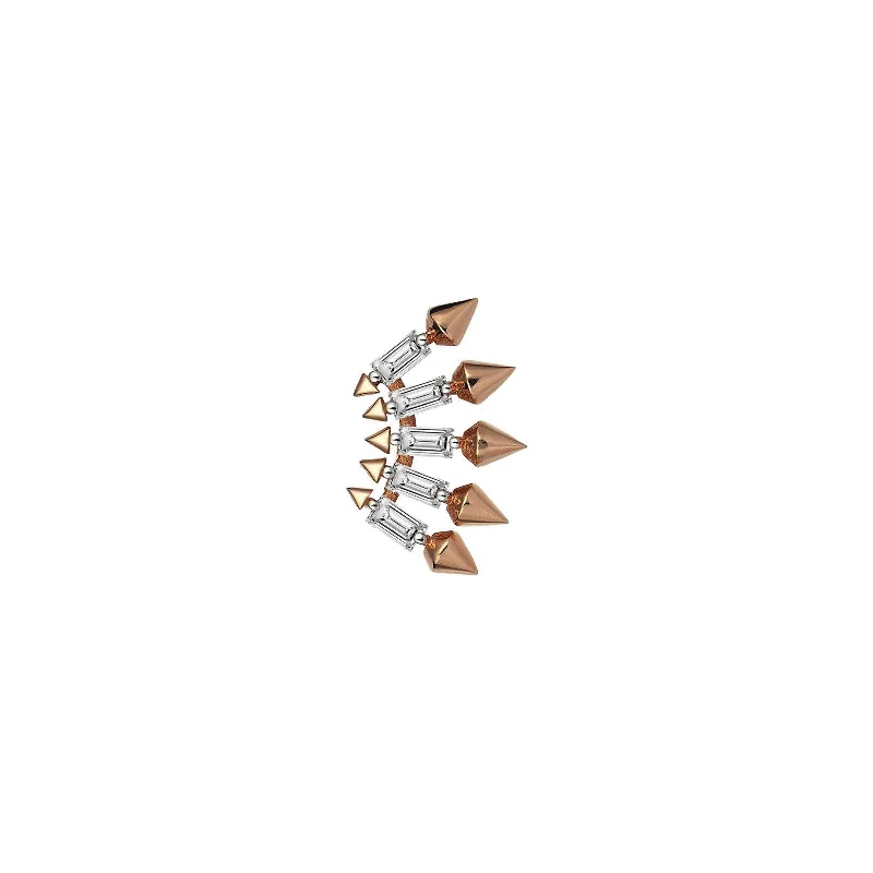 Sleek Earrings For Class-Baroque Arc Stud Earring