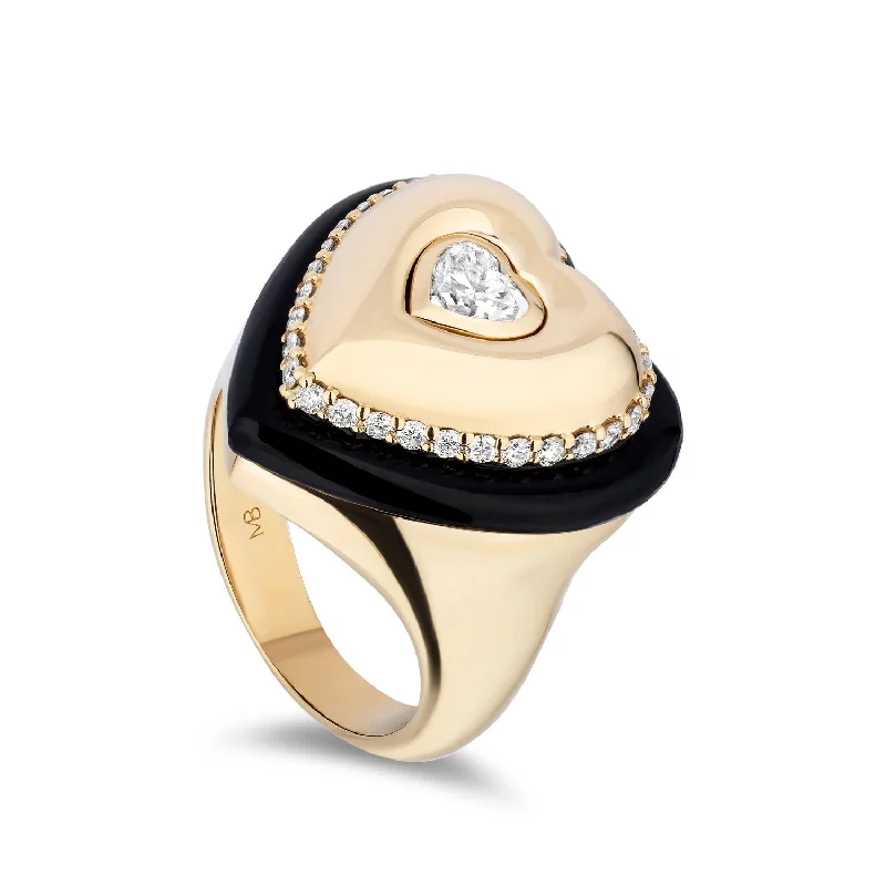 Rings Top Designers-Linzer Heart Ring