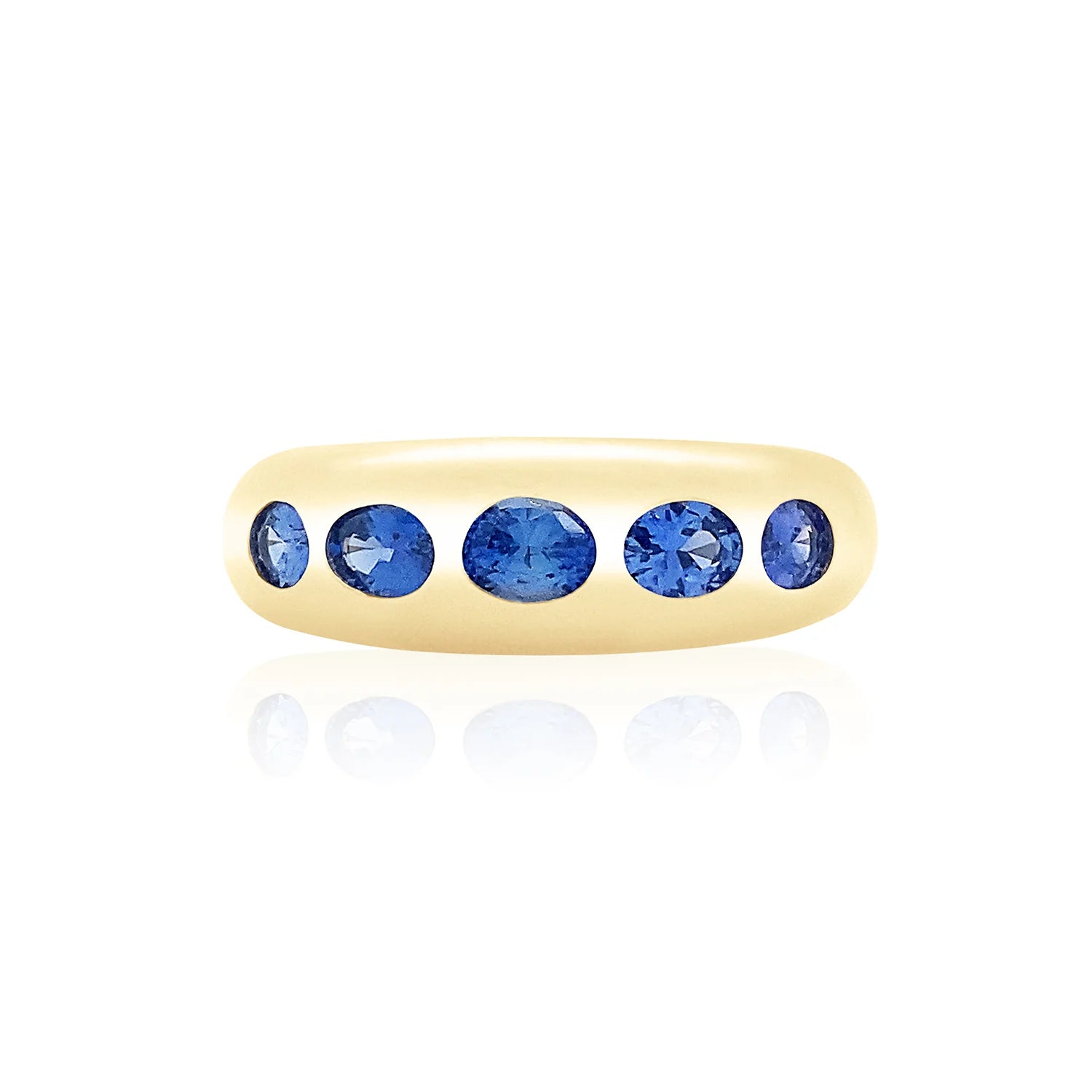 Rings Style Chart-Five Stone Oval Gemstone Stacking Ring