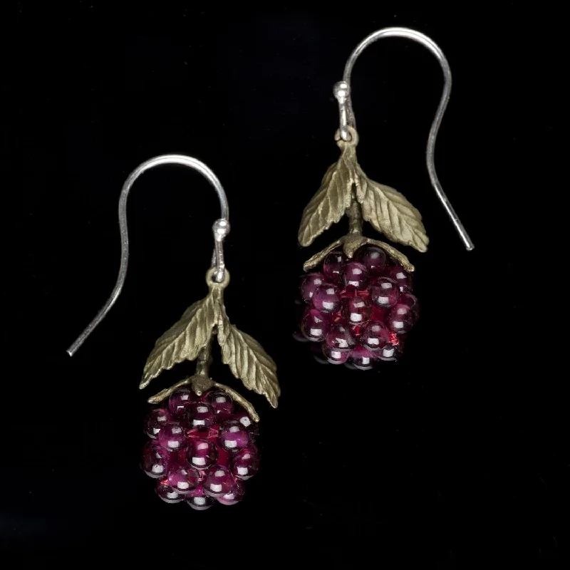 Tough Earrings For Wear-Raspberry Earrings - Wire Drop