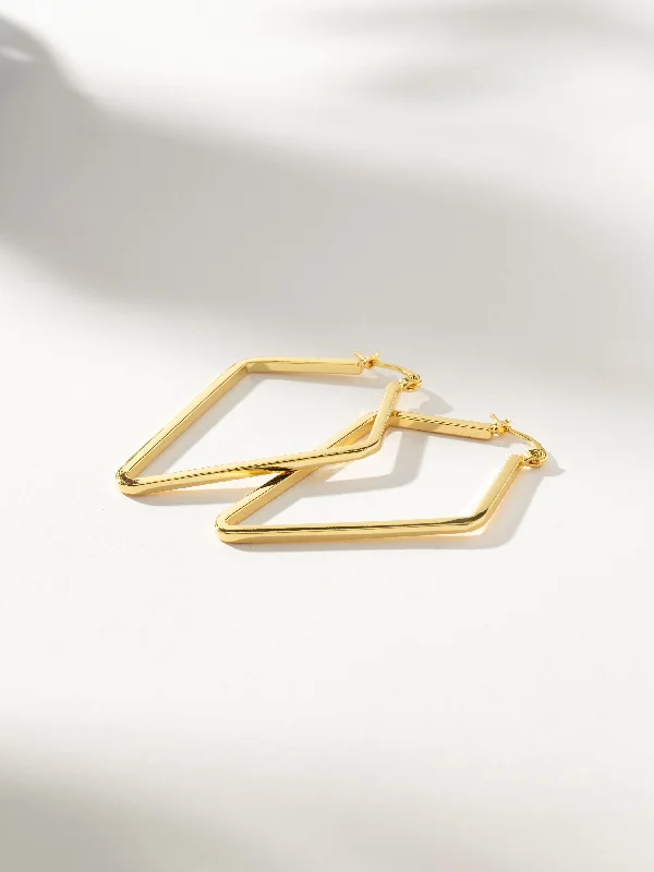 Earrings Feel Rating-Sharp Edge Hoops