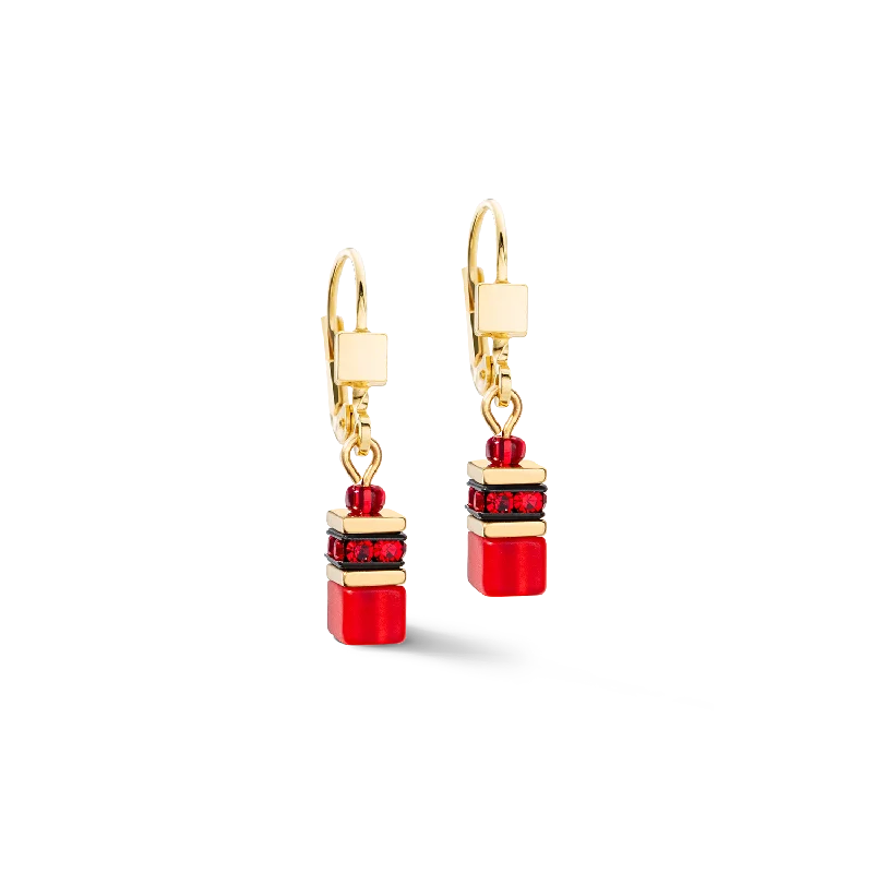 Best Fit Earrings-GeoCUBE® Iconic Lite Earrings Red