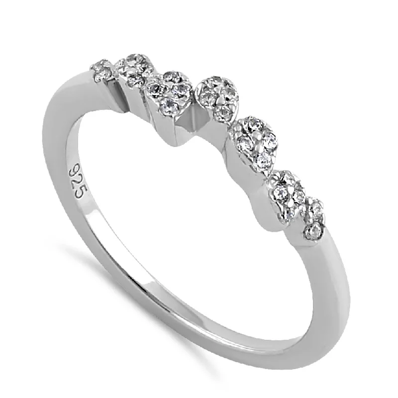 Rings Sound Guide-Sterling Silver Clear CZ Sparkle Ring