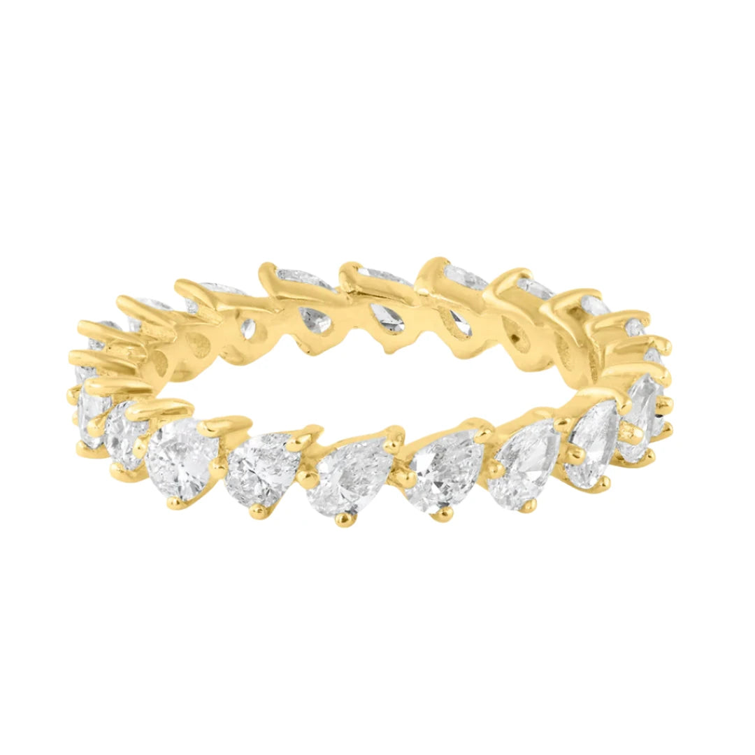 Rings Fix Guide-Perfect Pear Diamond Eternity Band Ring