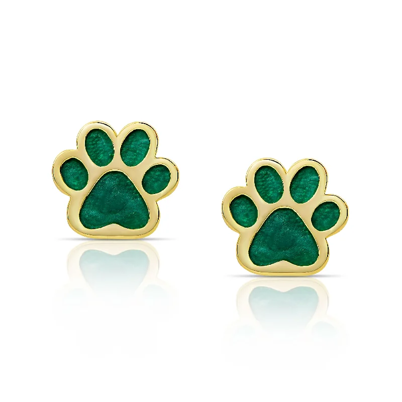 Statement Earrings For Impact-Dog Paw Stud Earrings