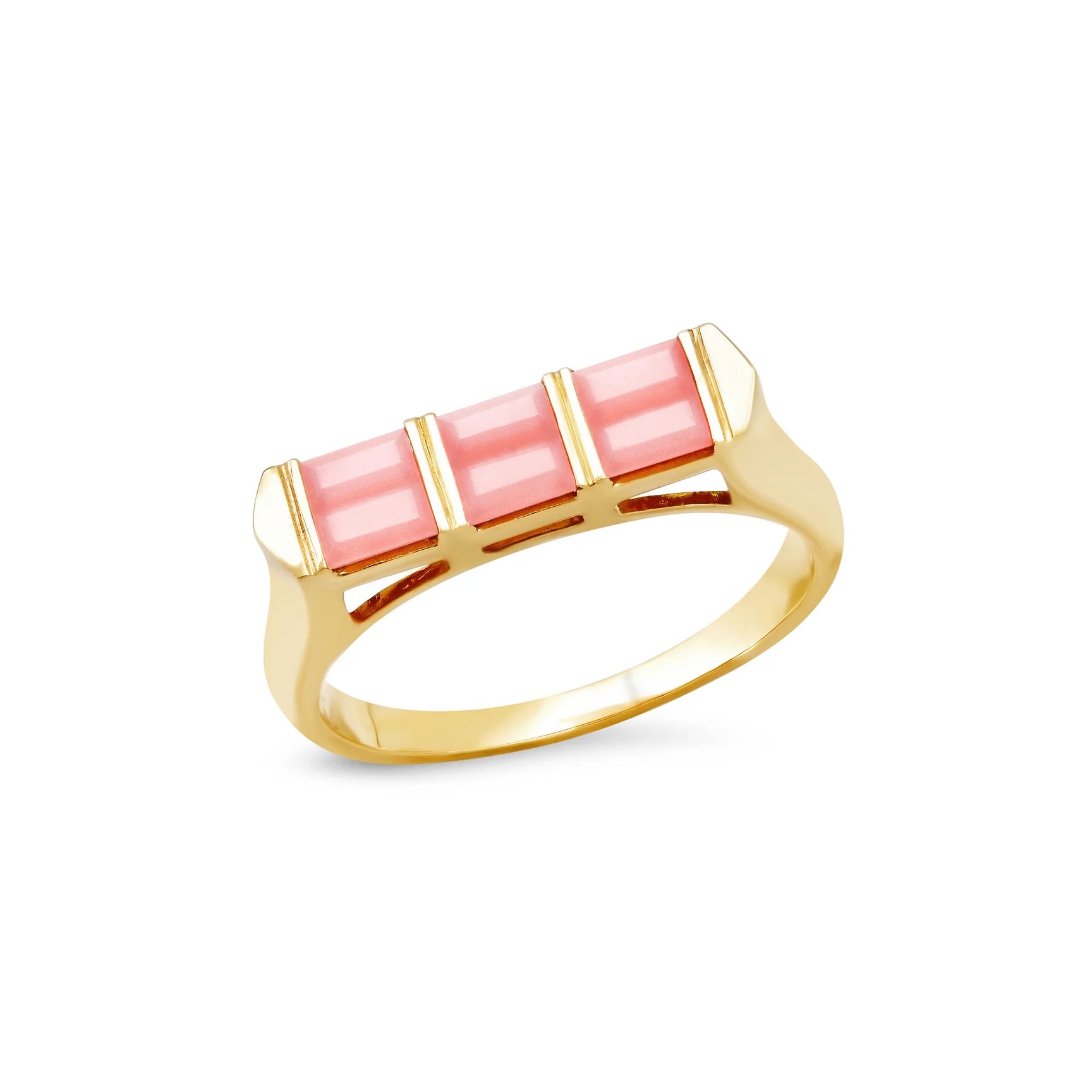 Best Rings For Simple Looks-Double Baguette Gemstone Stacking Ring