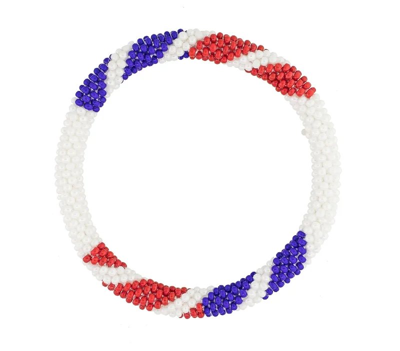 Bracelets For Outdoor Fun-Roll-On® Bracelet <br> Red, White and Blues