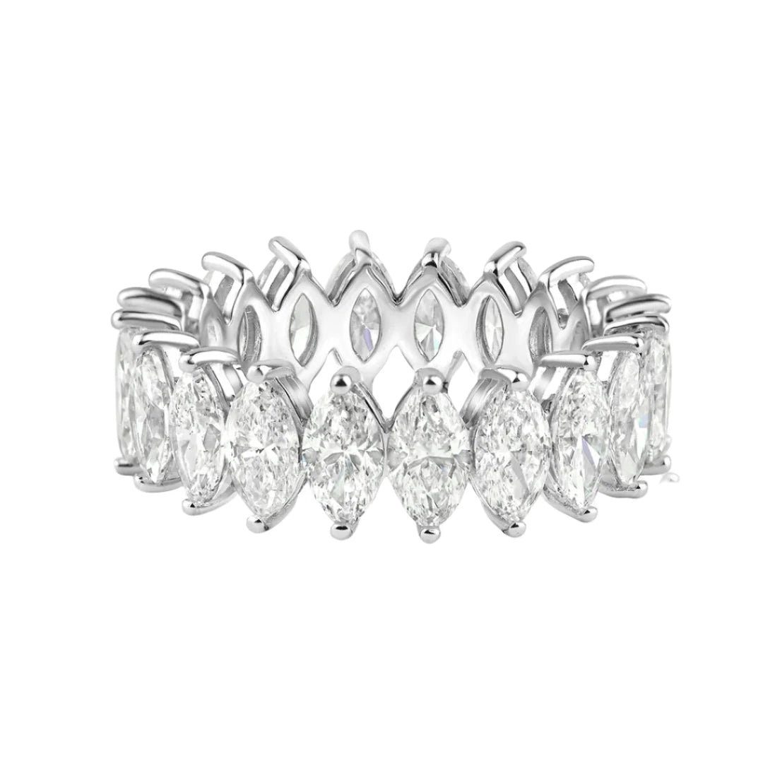 Rings For Hard Days-Diamond Marquise Eternity Band Ring