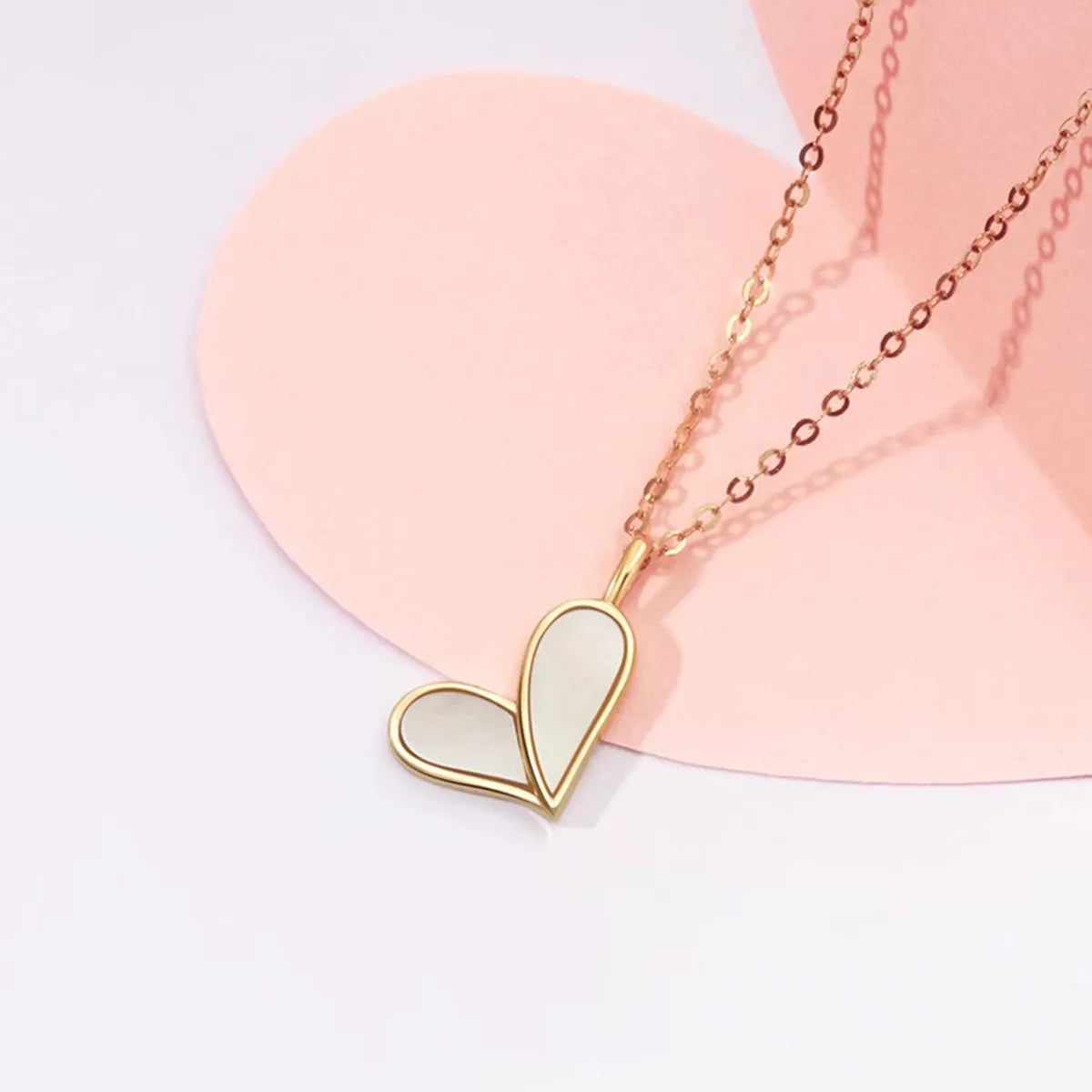 Necklaces Comfort Test-Elegant Heart Shape Sterling Silver Plating 14k Gold Plated Pendant Necklace