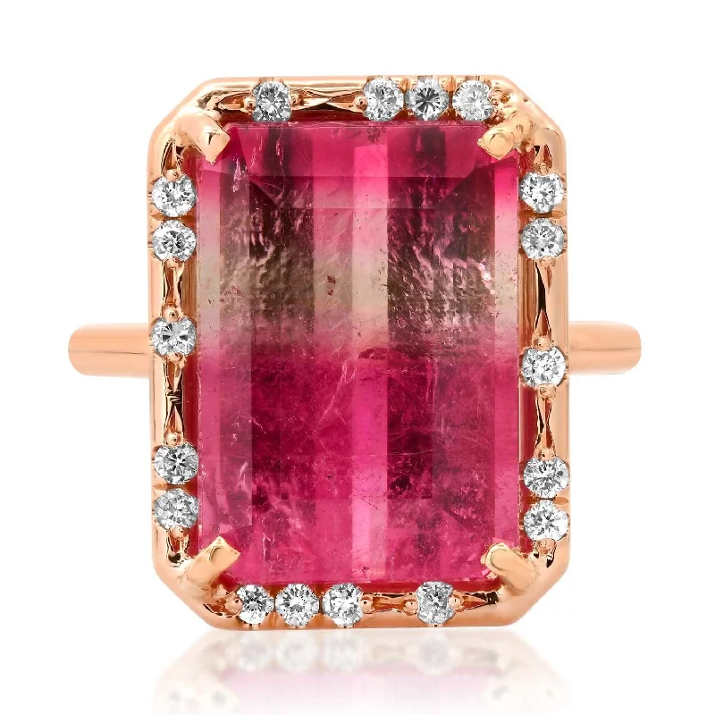 Rings Store Guide-One of a Kind Hot Pink Tourmaline Statement Ring