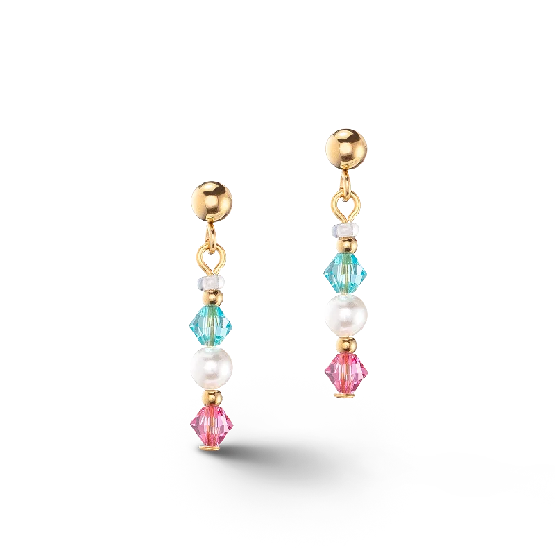 Earrings Comfort Tips-Princess Pearls earrings gold multicolour