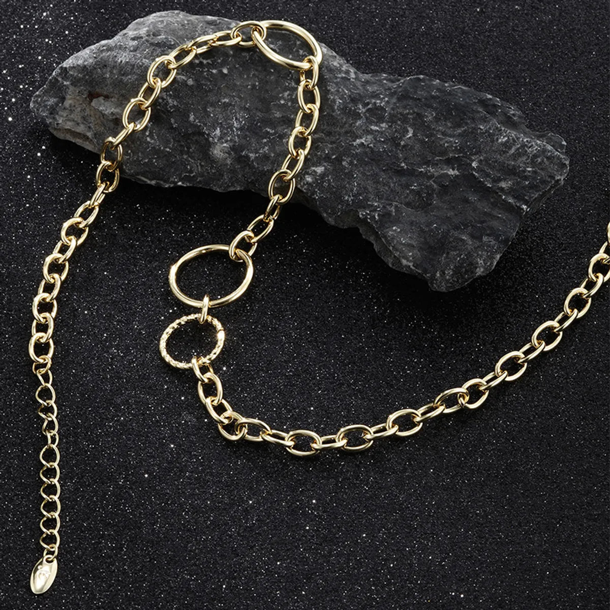 Necklaces For Classic Taste-Vintage Style Xuping Geometric Circle Oval Alloy Copper Alloy Irregular Plating Chain 14k Gold Plated Women's Choker