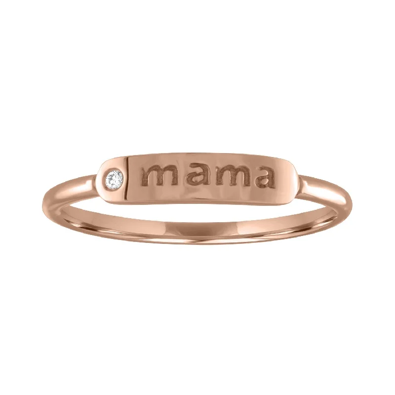 Rough Rings For Edge-The Twiggy MAMA Skinny Signet Ring